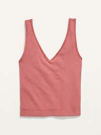 View large product image 3 of 3. Seamless Rib-Knit Tank Top