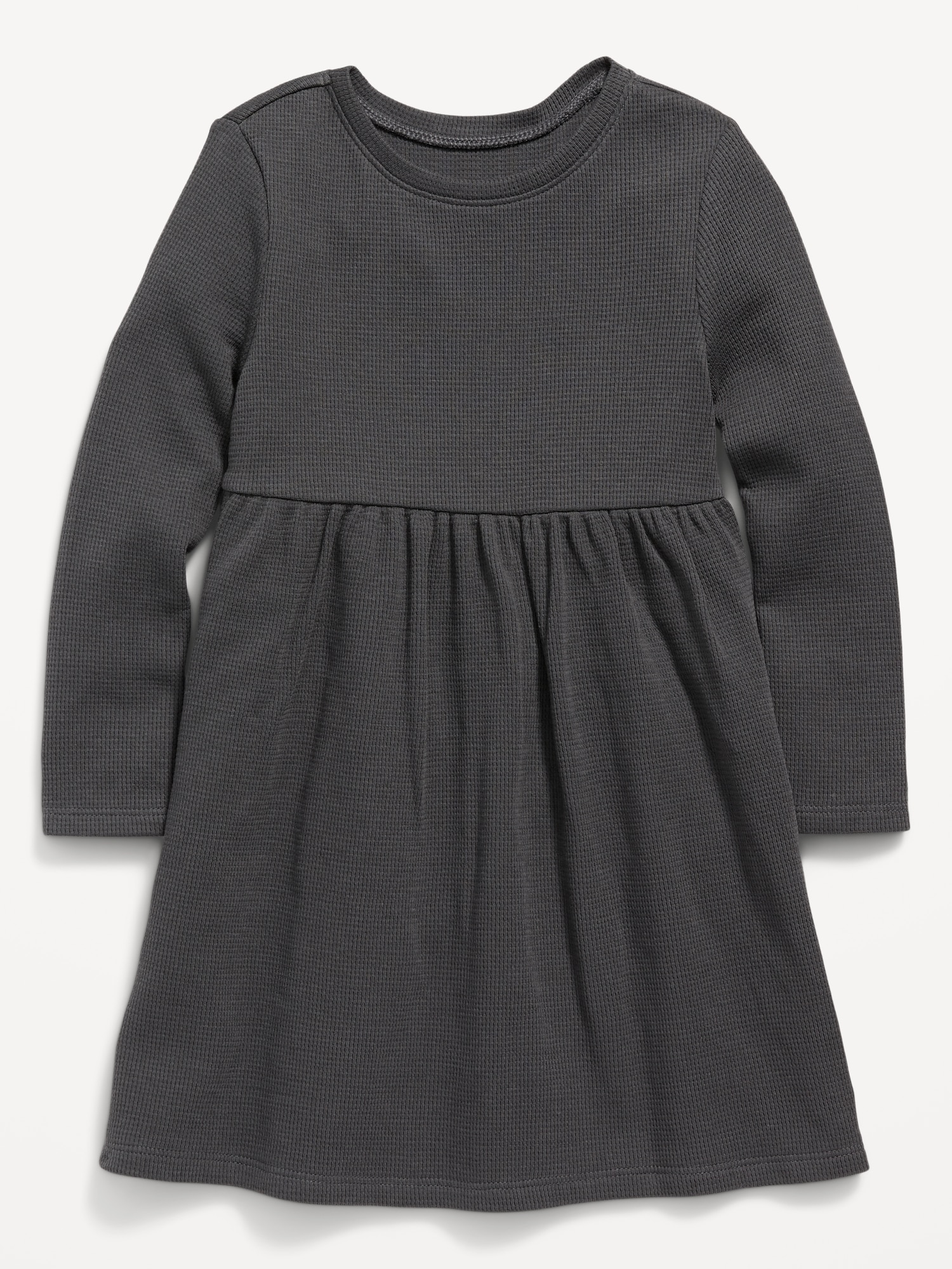Fit & Flare Long-Sleeve Thermal-Knit Dress for Toddler Girls | Old Navy