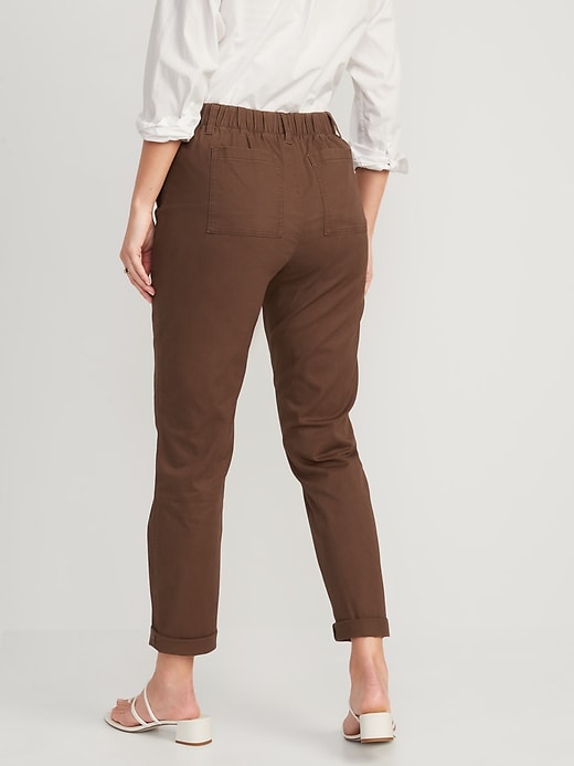 Image number 2 showing, High-Waisted OGC Chino Cropped Workwear Pants for Women