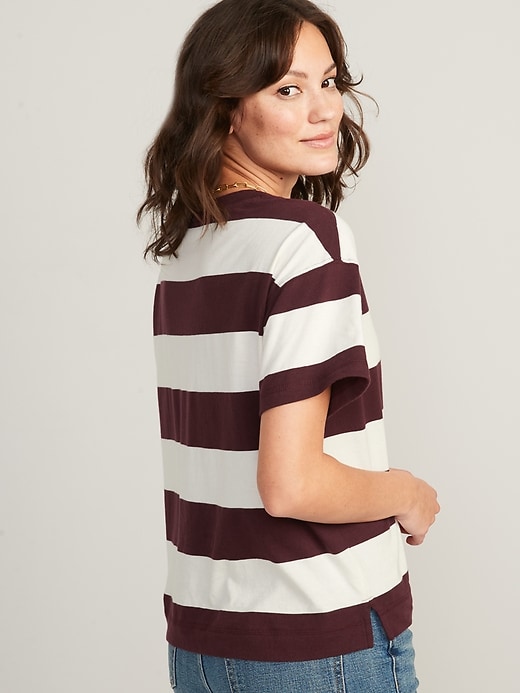 Image number 2 showing, Short-Sleeve Vintage Striped T-Shirt for Women