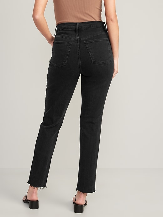 Image number 2 showing, High-Waisted OG Straight Cut-Off Ankle Jeans