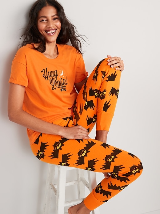 L'image numéro 3 présente Pyjama à imprimé assorti d'Halloween pour Femme