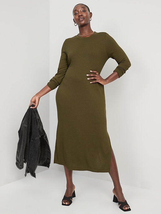 Image number 5 showing, Rib-Knit Maxi Shift Dress for Women
