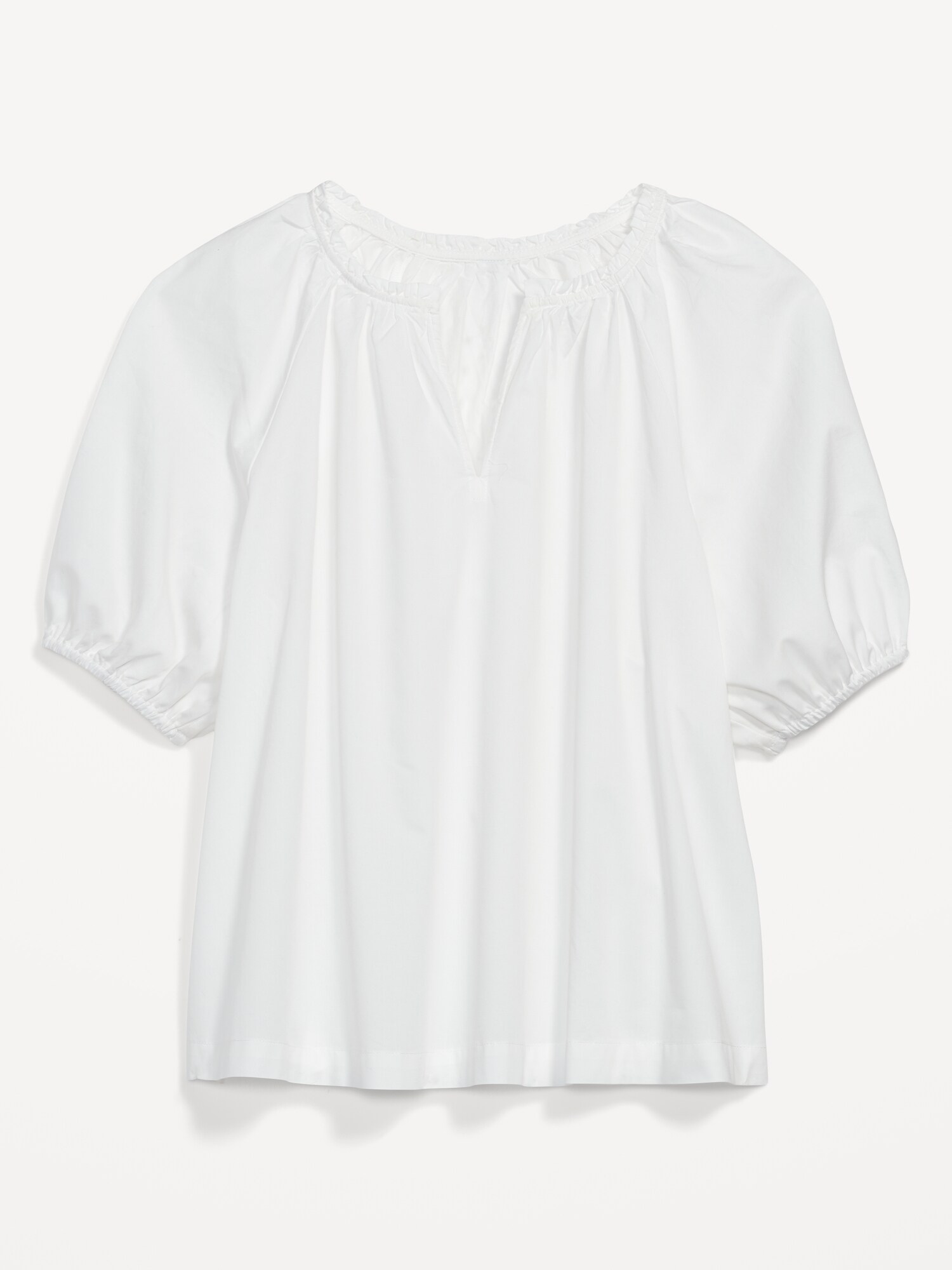 Puff-Sleeve Split-Neck Swing Blouse for Women | Old Navy