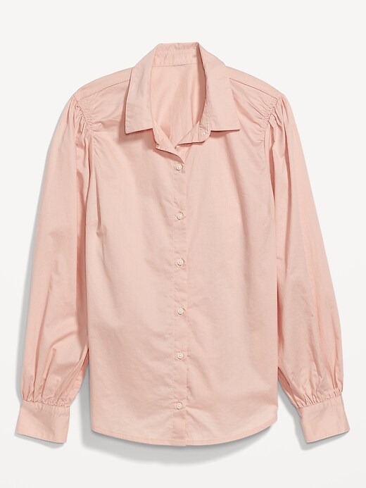 Image number 4 showing, Smocked Button-Down Shirt