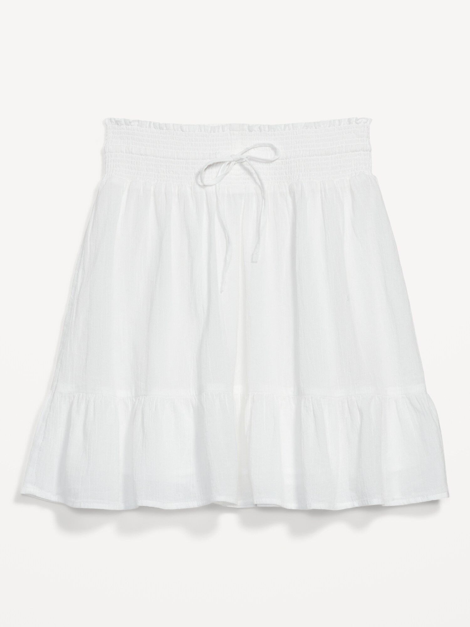 High-Waisted Smocked Tiered Crinkled 