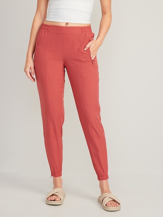 Image number 1 showing, Mid-Rise StretchTech Jogger Pants for Women