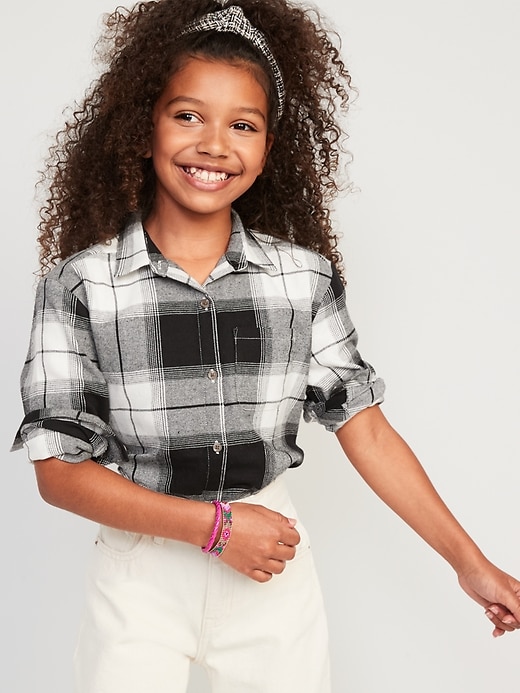 girls buffalo plaid shirt