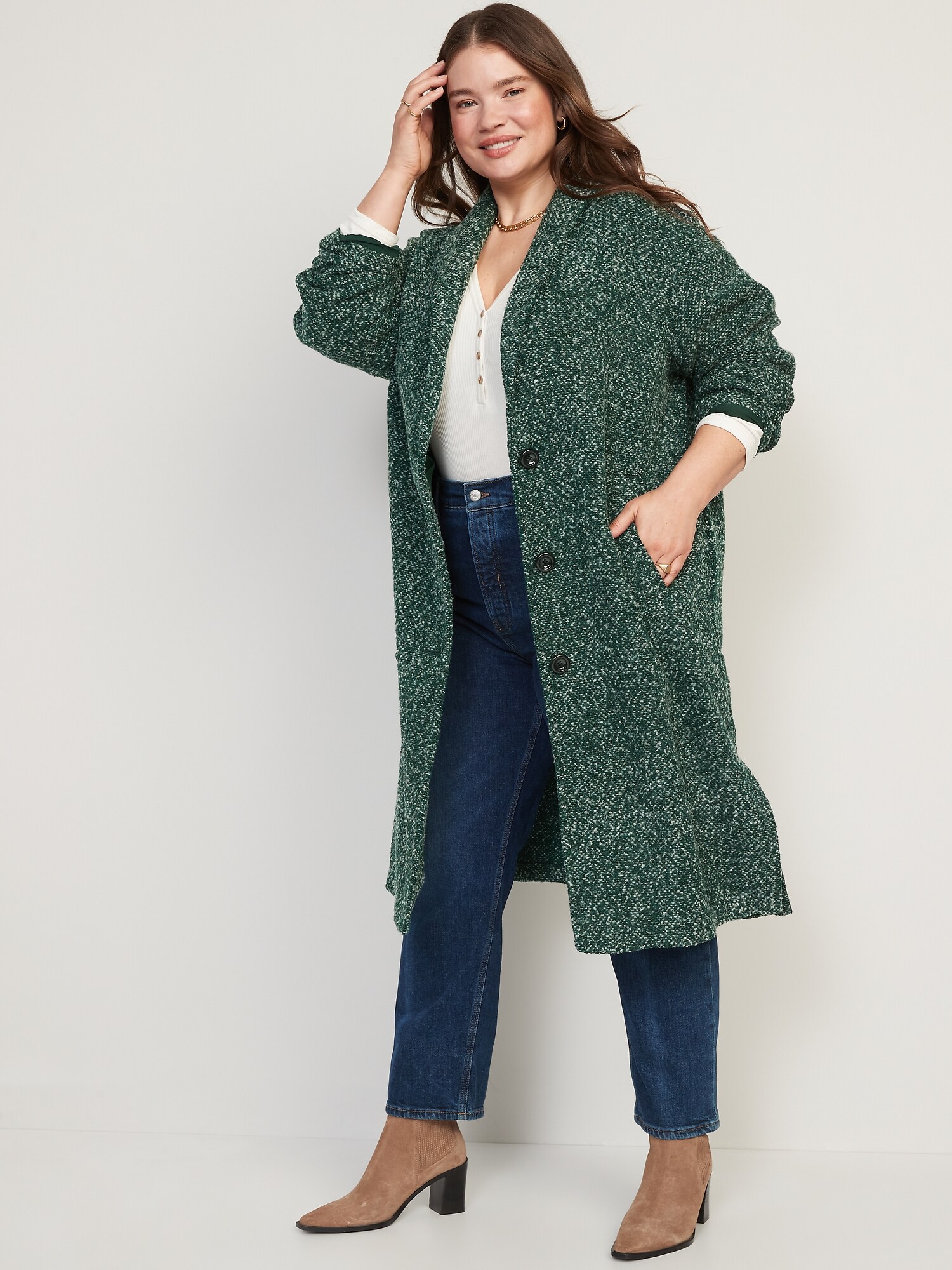 Textured overcoat deals