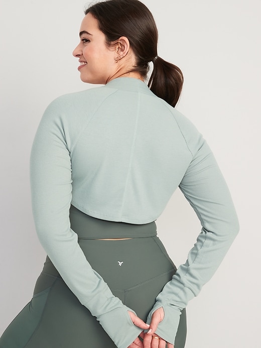 Image number 6 showing, Long-Sleeve UltraLite Rib-Knit Bolero Cardigan Sweater for Women
