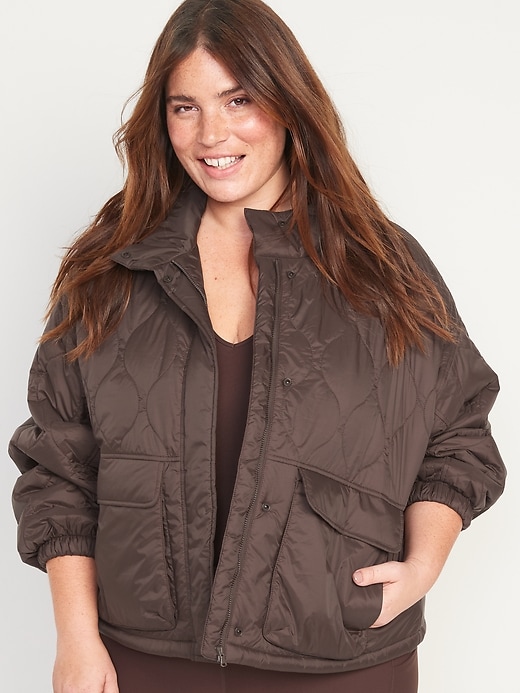 Image number 7 showing, Packable Oversized Water-Resistant Quilted Jacket