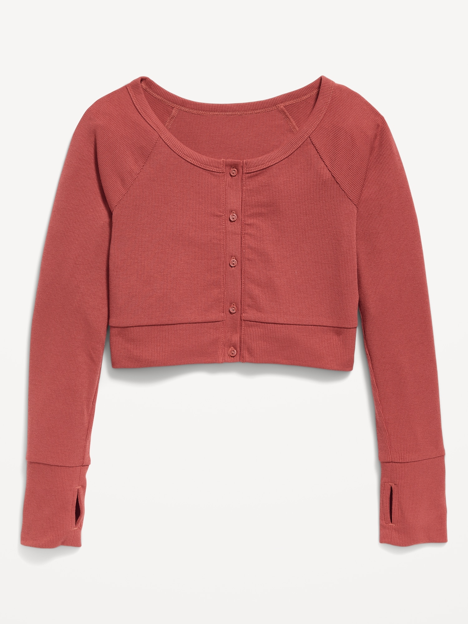 UltraLite RibKnit Cropped ButtonFront Cardigan for Girls Old Navy