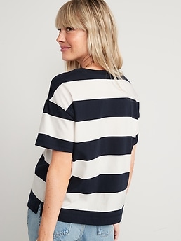 Tシャツ・カットソー SATUR All Day Color Stripe Short Sleeve T-Shirt Navy SA242UT MUSINSA | SATUR All Day Color Stripe Short Sleeve T-shirt Navy