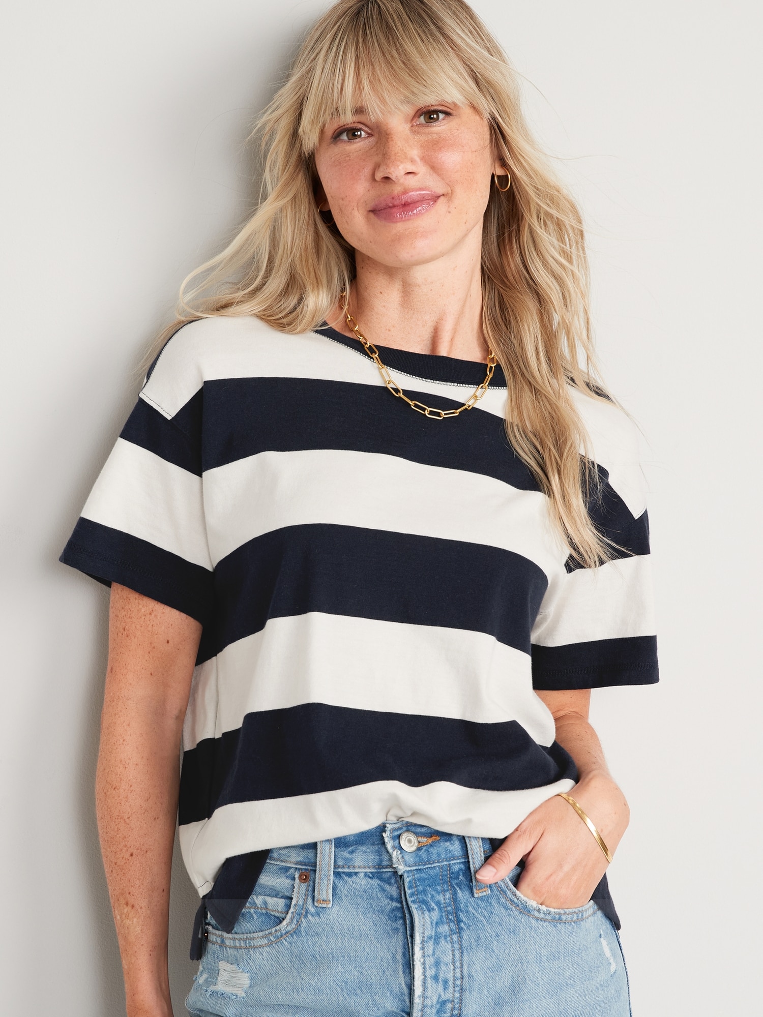 Short-Sleeve Vintage Striped T-Shirt | Old Navy