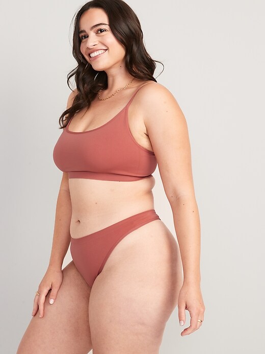 Image number 4 showing, Low-Rise Seamless Thong Underwear