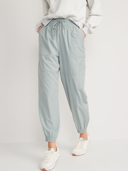 Image number 1 showing, Extra High-Waisted StretchTech Cargo Jogger Pants