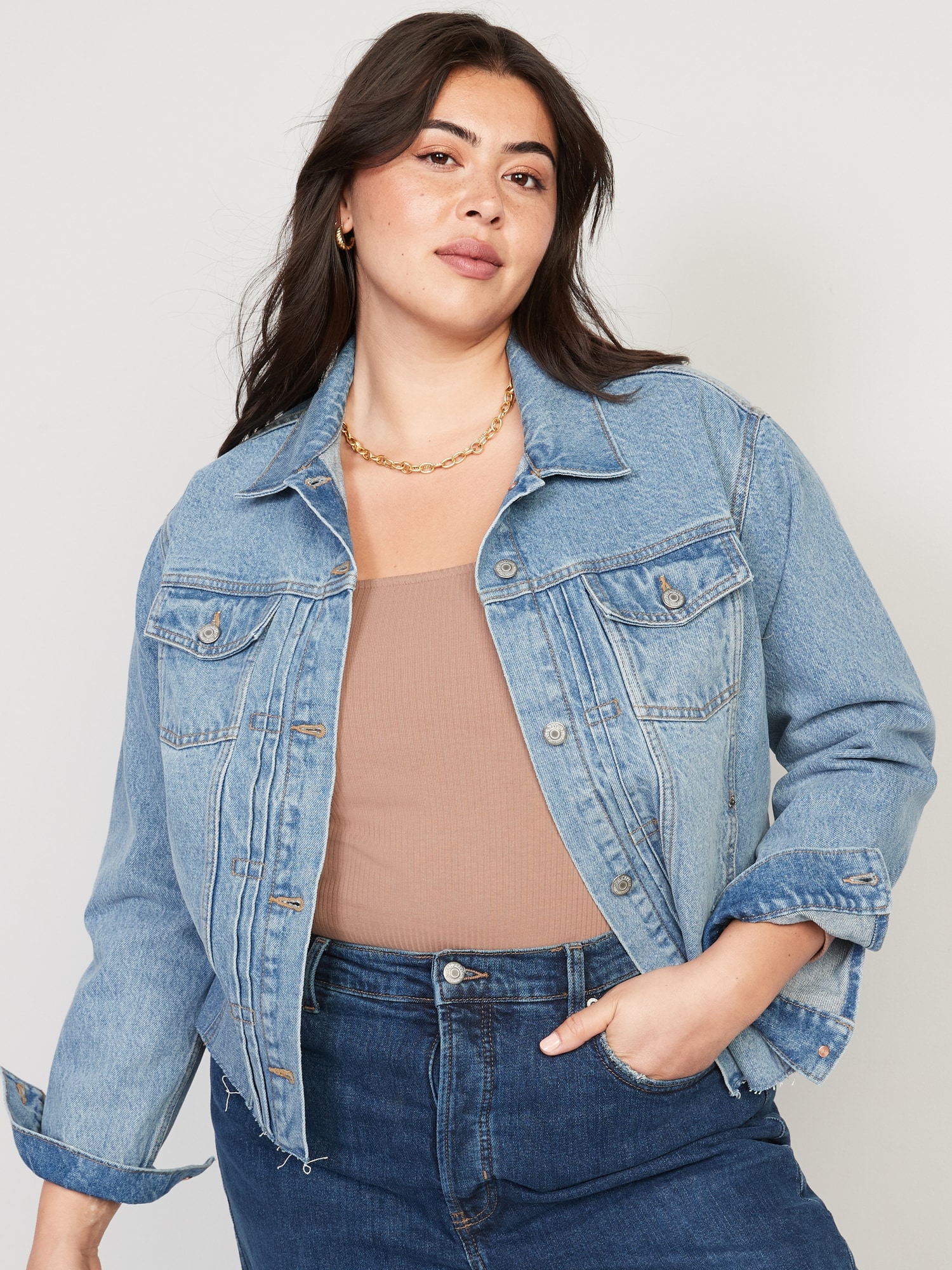 Plus size jean jacket on sale 4x