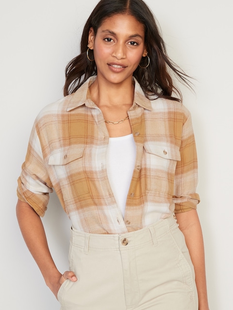 Flannel Boyfriend Tunic Shirt