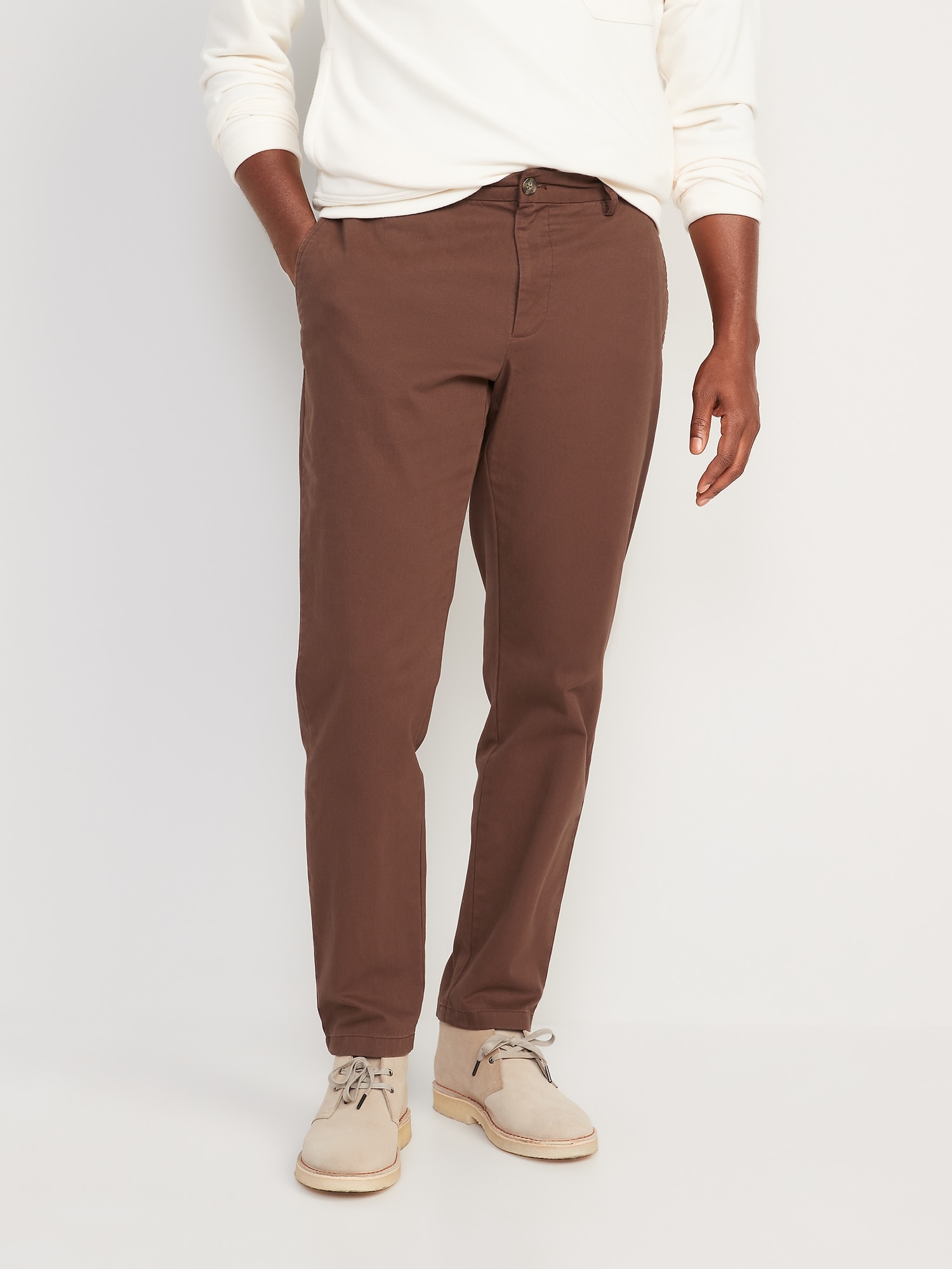 Old Navy Athletic Built-In Flex Rotation Chino Pants for Men brown. 1