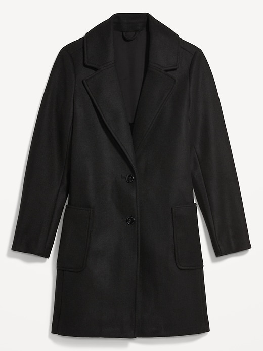 Image number 7 showing, Oversized Soft-Brushed Button-Front Coat for Women
