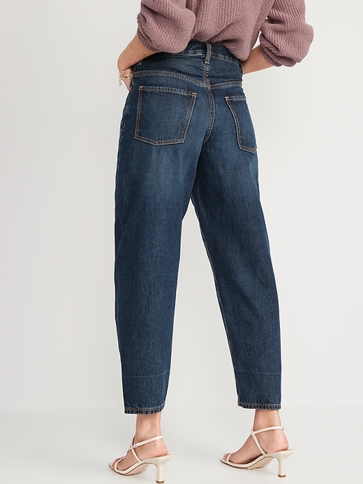 Image number 2 showing, Extra High-Waisted Non-Stretch Balloon Jeans for Women