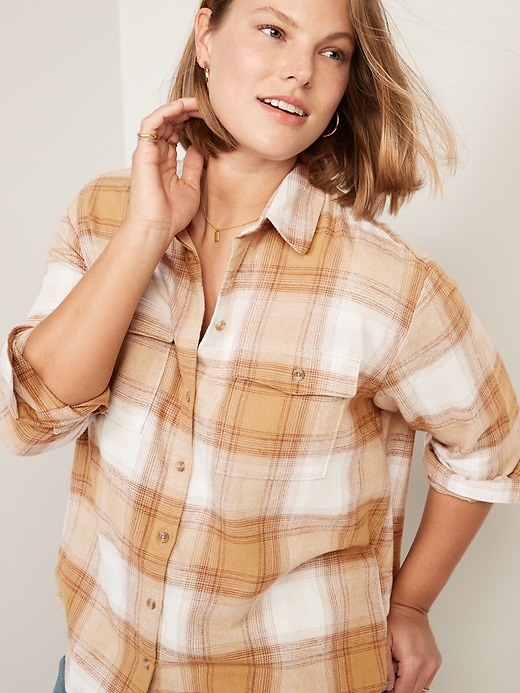 Image number 3 showing, Flannel Boyfriend Tunic Shirt