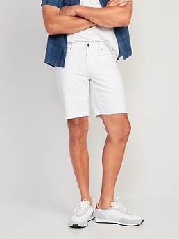 White jeans cheap shorts mens