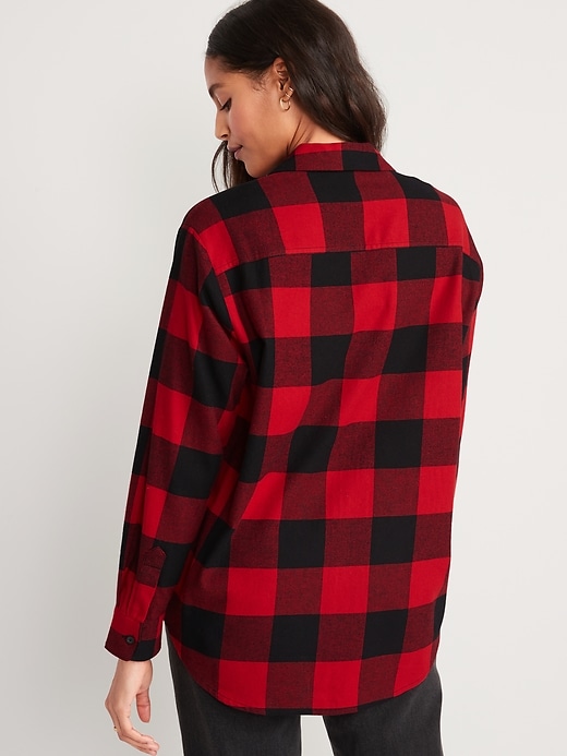 red and black check tunic