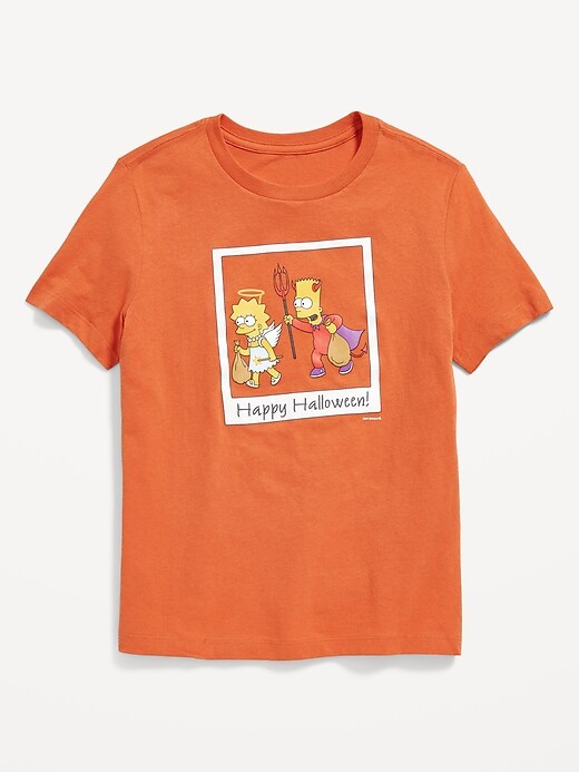 Voir une image plus grande du produit 1 de 2. T-shirt à imprimé The Simpsons™ pour Halloween unisexe pour Enfant