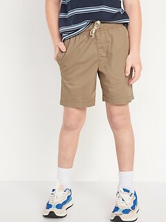 Twill Non-Stretch Jogger Shorts for Boys (Above Knee)