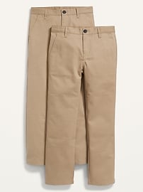 L'image numéro 1 présente Pantalon d’uniforme droit à Extensibilité intégrée pour Garçon (paquet de 2)