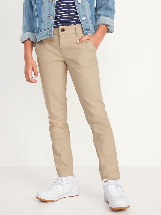 View large product image 1 of 6. Skinny School Uniform Pants for Girls