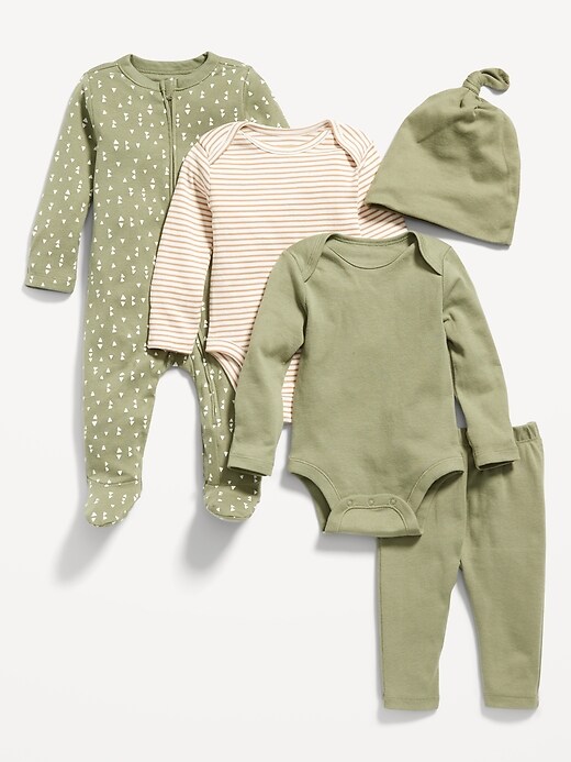 View large product image 1 of 2. Unisex Layette Essentials 5-Pack for Baby