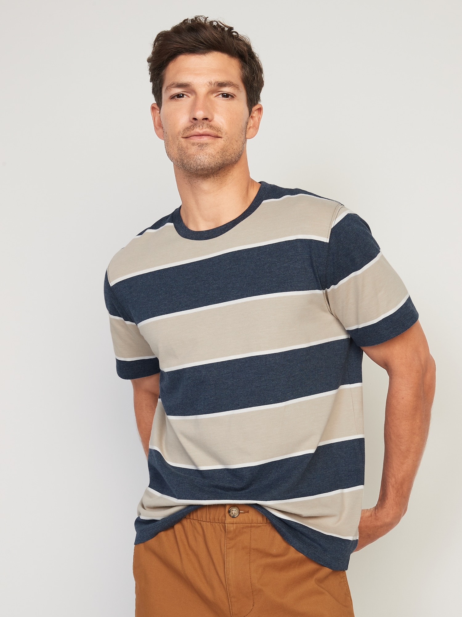 Soft-Washed Bold-Stripe T-Shirt for Men | Old Navy