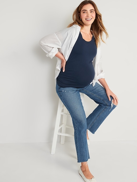 Image number 3 showing, Maternity Scoop-Neck T-Shirt