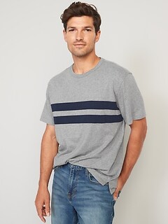 Loose-Fit Chest-Stripe T-Shirt for Men