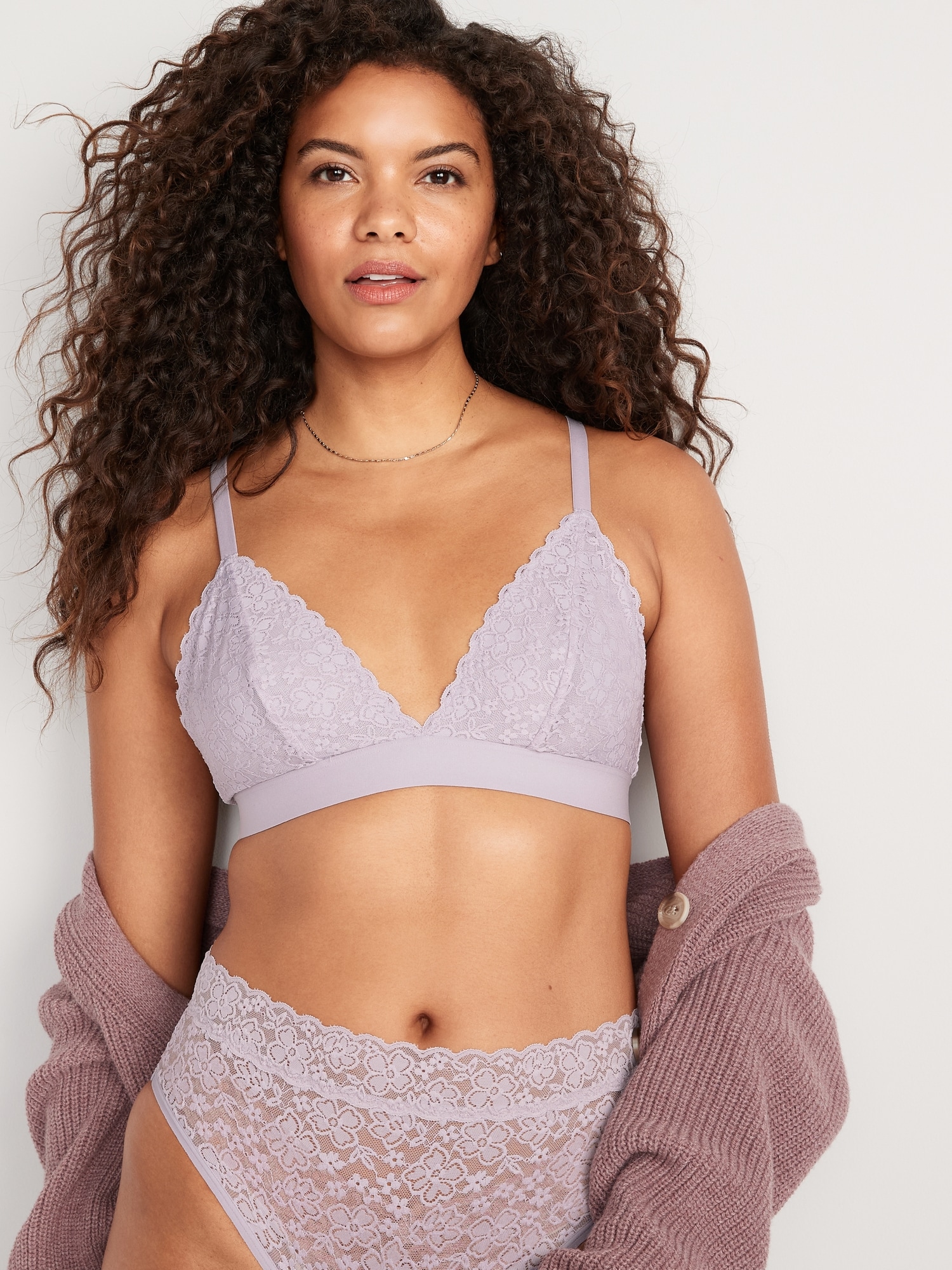 Old Navy Lace Bralette Top for Women red - 406599072