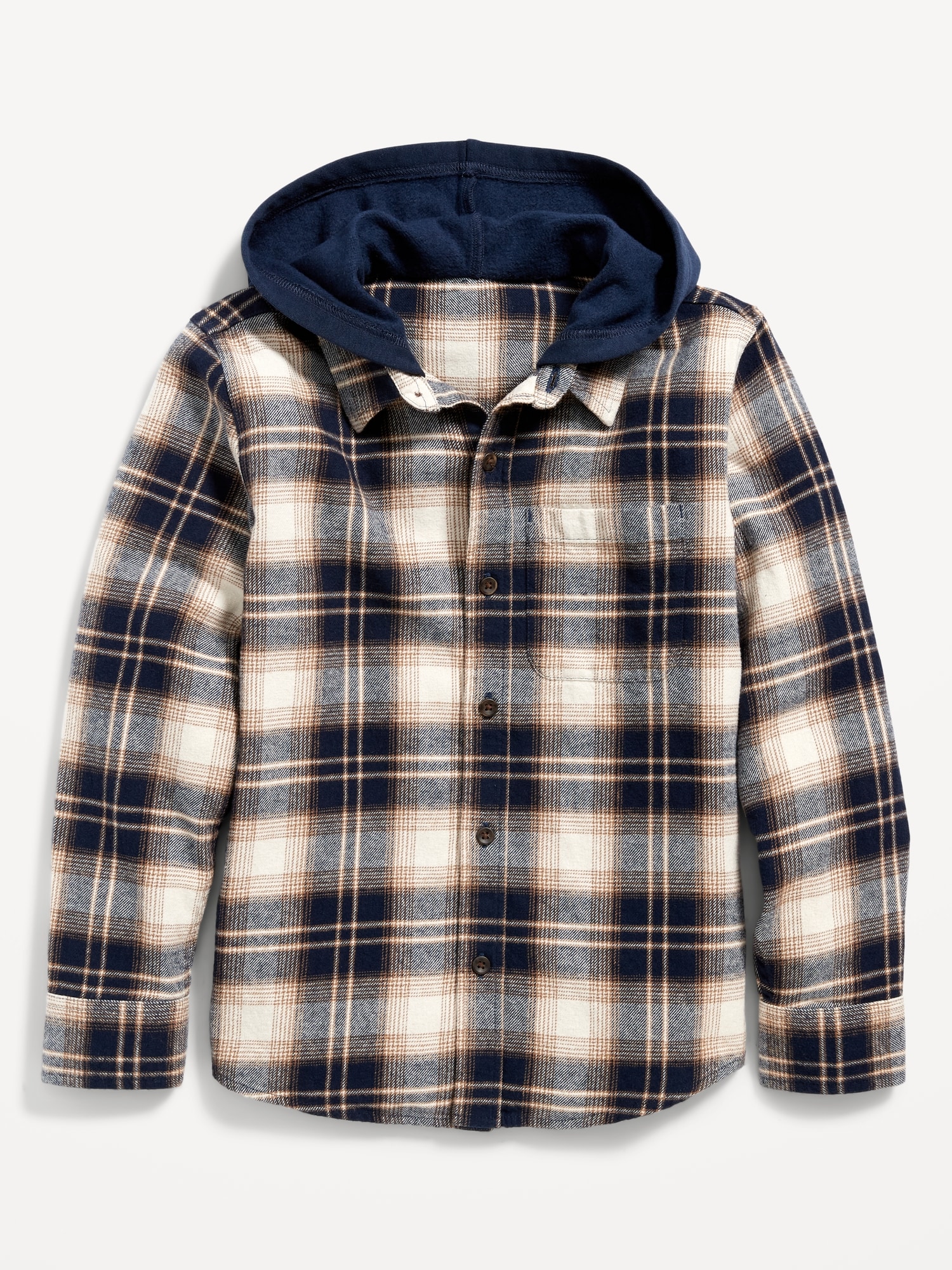 2-in-1 Hooded Plaid Flannel for Boys 