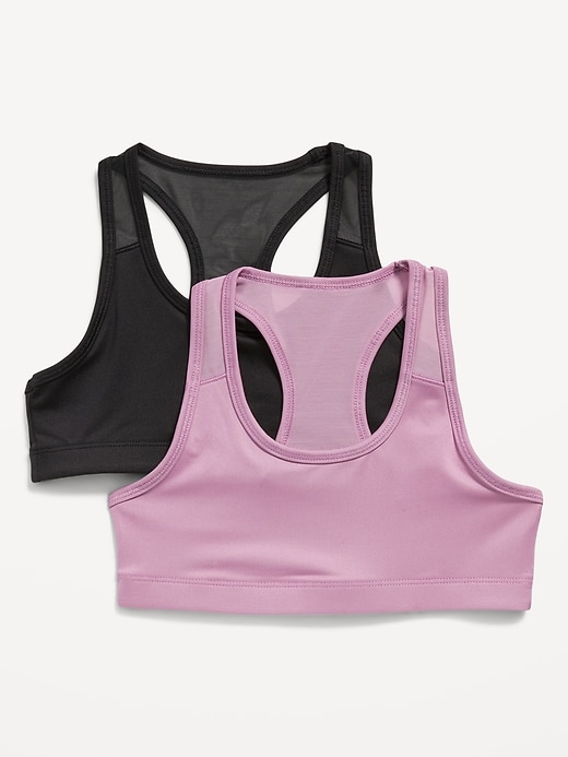 View large product image 1 of 2. 2-Pack Racerback PowerPress Sports Bra for Girls