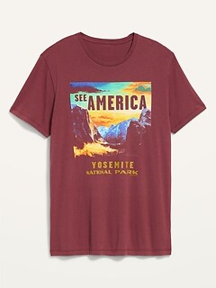 T-shirt unisexe à imprimé du parc national Yosemite pour Adulte