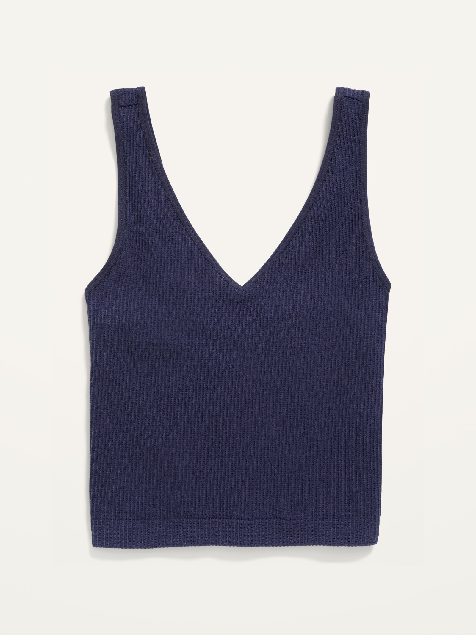 old navy seamless rib knit v neck tank top