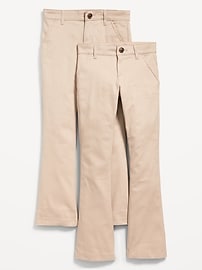 Image number 1 showing, School Uniform Boot-Cut Pants 2-Pack for Girls