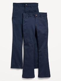 Image number 1 showing, School Uniform Boot-Cut Pants 2-Pack for Girls