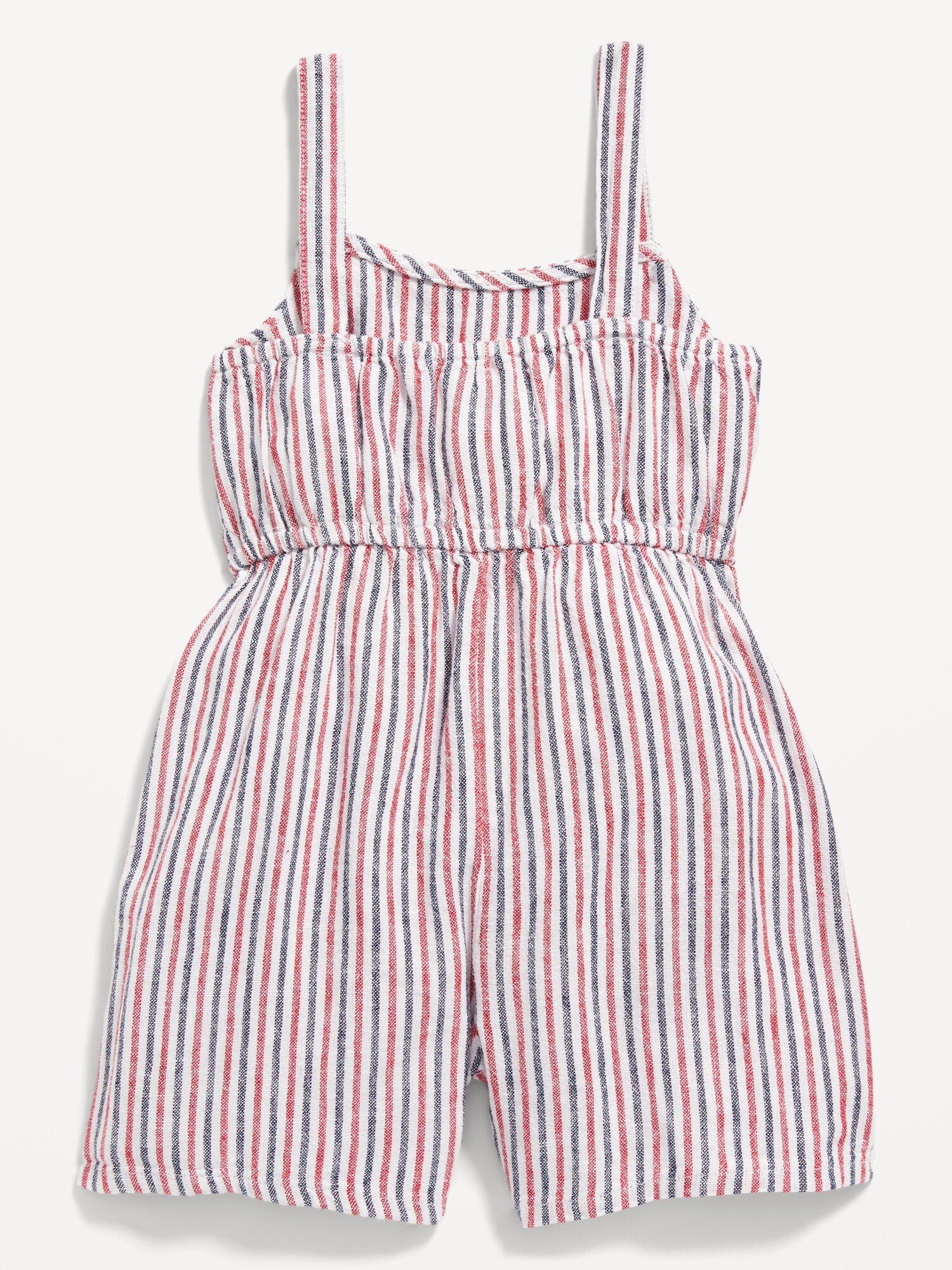 Ruffle-Trim Linen-Blend Jumpsuit for Girls