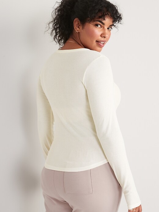 Image number 6 showing, UltraLite Long-Sleeve Rib-Knit Top