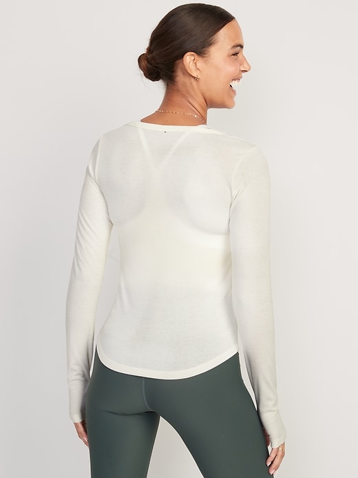 Image number 2 showing, UltraLite Long-Sleeve Rib-Knit Top