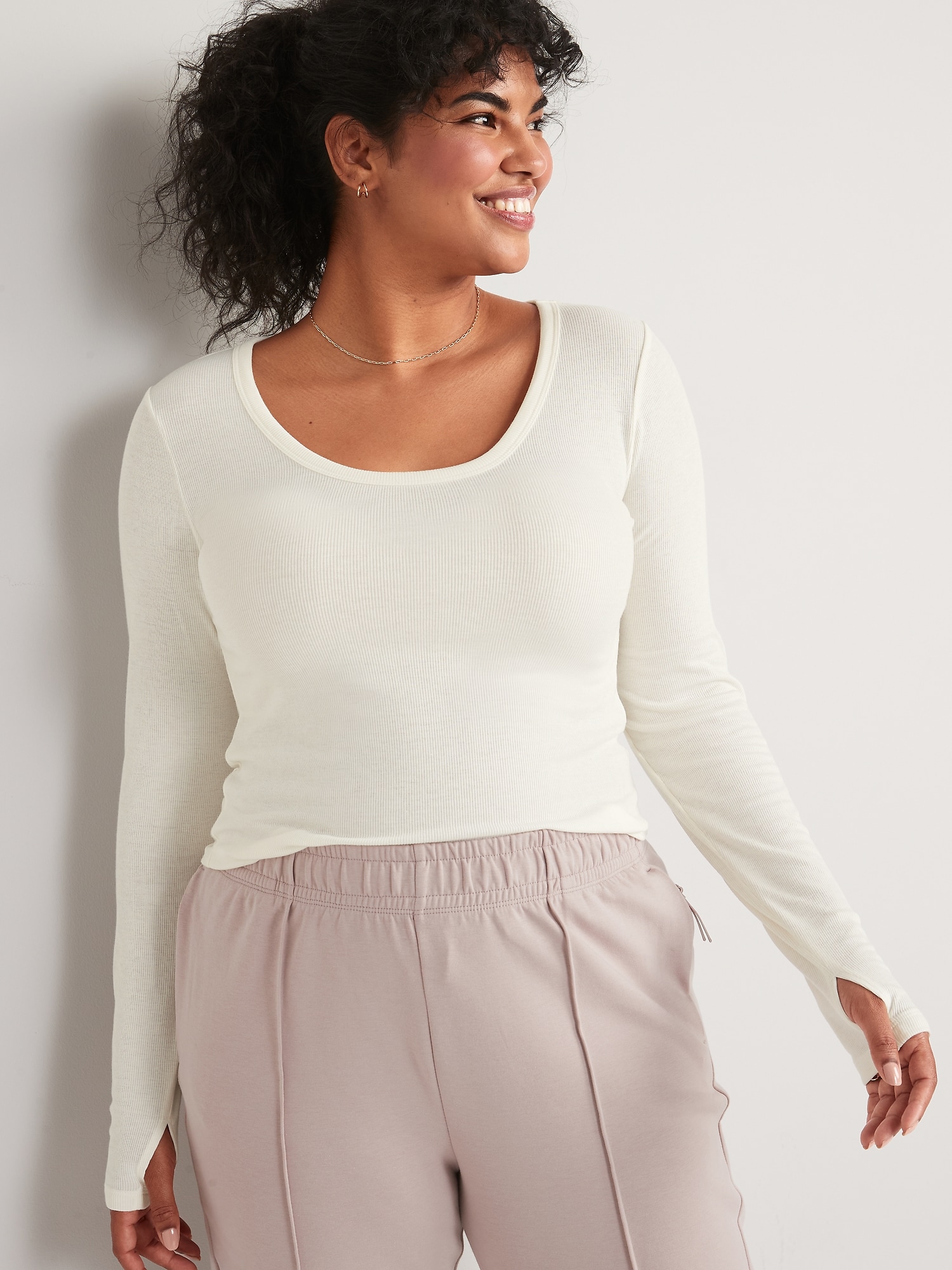 UltraLite Long-Sleeve Rib-Knit Top | Old Navy