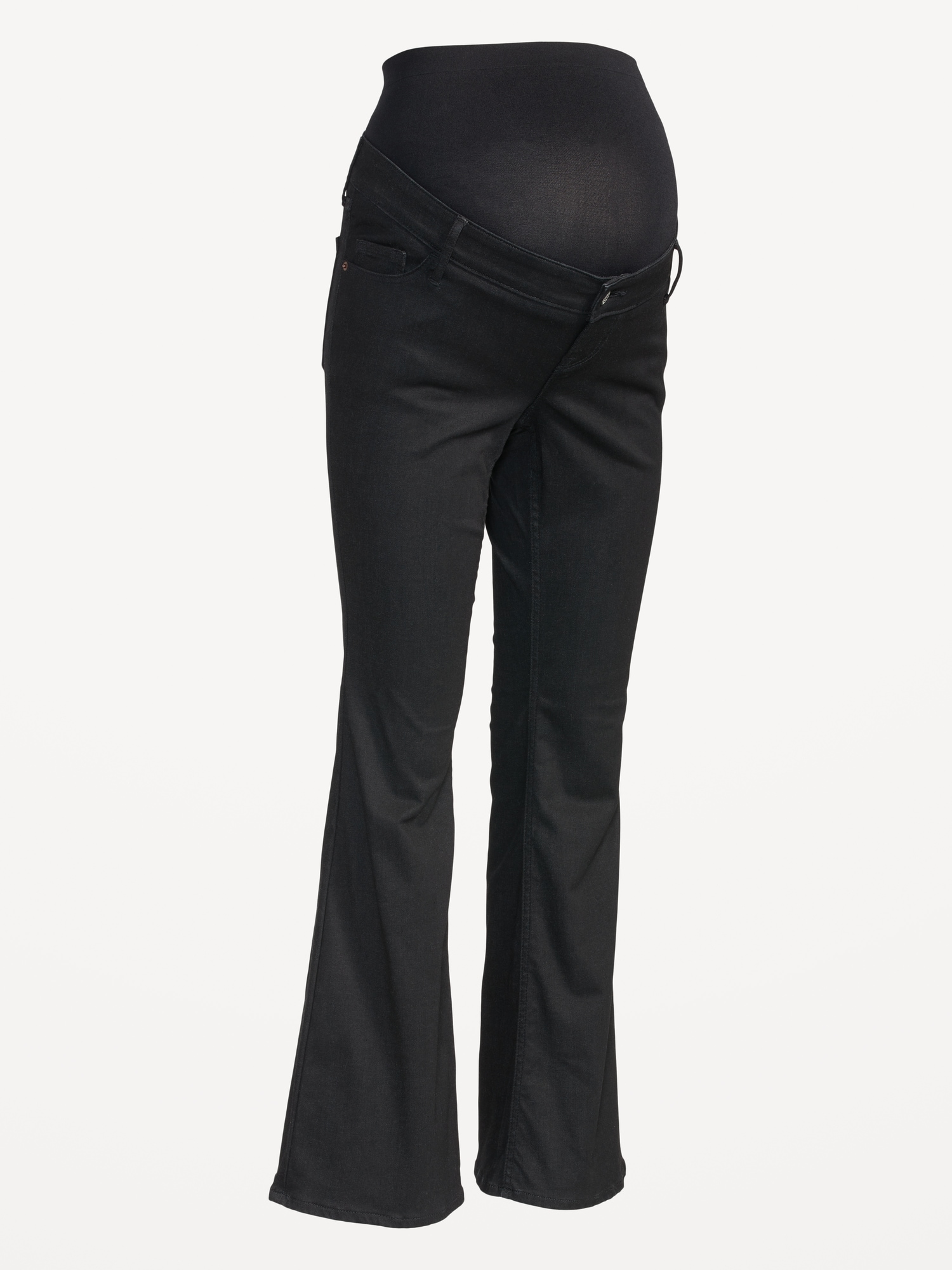 Maternity FitsYou 3Sizesin1 Premium Full Panel Black Flare Jeans