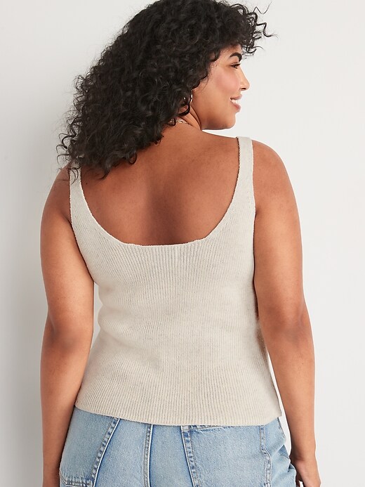 Image number 6 showing, V-Neck Rib-Knit Sweater Tank Top for Women
