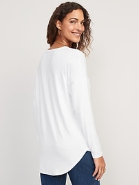 Luxe Long-Sleeve Tunic T-Shirt, Old Navy